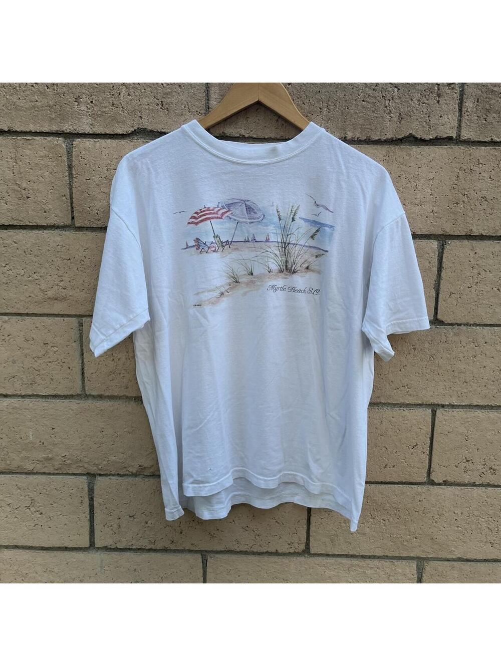 Vintage Y2K surf nature beach graphic tee | size L